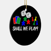 Cool Board Games Art for Men Meeple Card Keramisch Ornament (Rechts)