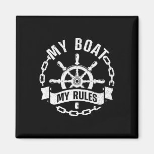 Cool Boat Captain Design Voor Mannen Vrouwen Bootk Magneet