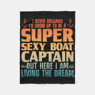 Cool Boat Kapitein Voor Mannen Vrouwen Zeil Pontoo Fleece Deken