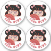 Cool Boba- Verpakking van 4 Sticker (Voorkant)