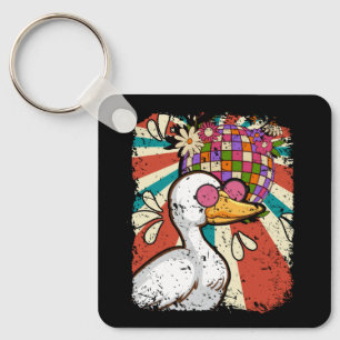 Cool Boerderij Animal Disco Ball Zonnebril Retro G Sleutelhanger