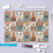 Cool Boho Westerne tegelpatroon decoupage Tissuepapier (Craft)