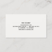 Cool Bold Black White Modern Retro Visitekaartje (Achterkant)