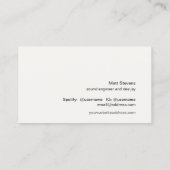 Cool Bold DJ Gold Headphones Black Muziek Visitekaartje (Achterkant)