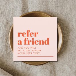 Cool Bold Pastel White Beauty Salon Aanbevelingskaartje