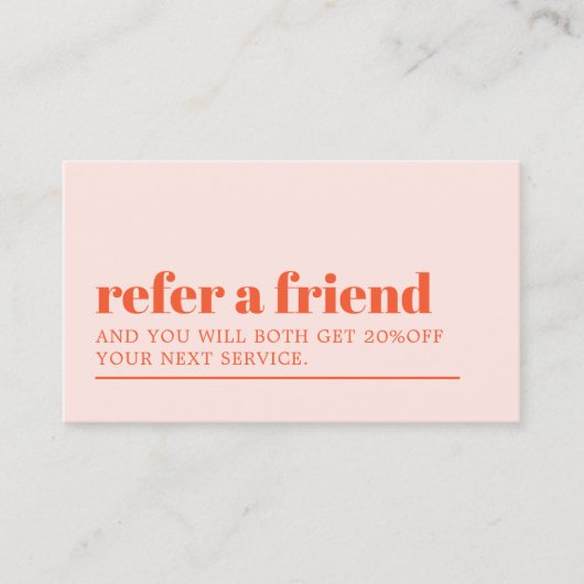 Cool Bold Pastel White Beauty Salon Aanbevelingskaartje (Voorkant)