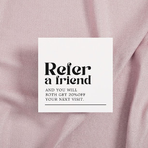 Cool Bold Zwart Wit Schoonheidssalon Aanbevelingskaartje