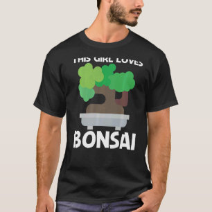 Cool Bonsai voor Meisjes Kinderen Boom Plant Tuin T-shirt
