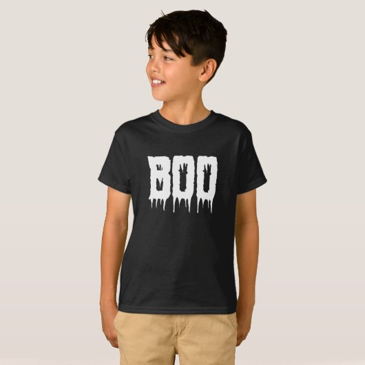 Cool BOO Drippy Script Funny Kind Halloween T-shirt (Voorkant volledig)