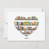 Cool Books Reading Men Women Book Literacy L Feestdagenkaart (Achterkant)