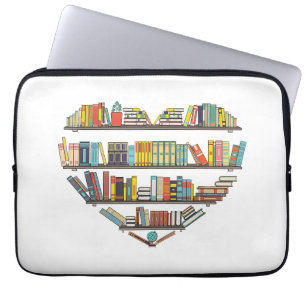 Cool Books Reading Men Women Book Literacy L Laptop Sleeve