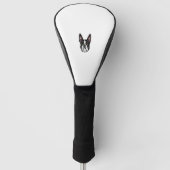 Cool Boston Terrier Face Golfheadcover (Voorkant)