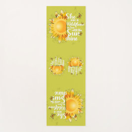Cool Botanical Sunshine Sunflower Yogamat