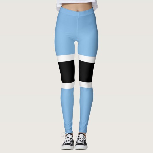 Cool Botswana Mode vlag Leggings (Voorkant)