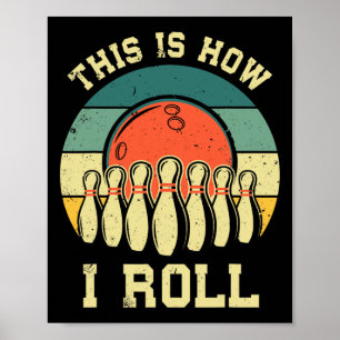 Cool Bowling Art voor mannen Bowler Track Bowlin Poster