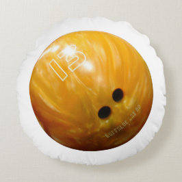 Cool Bowling Ball Bowler Round Pillow Rond Kussen