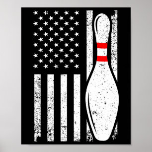 Cool Bowling Design voor mannen Bowler Bowling P Poster