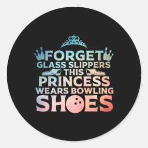 Cool Bowling kunst voor vrouwen meisjes Kinder Bow Ronde Sticker