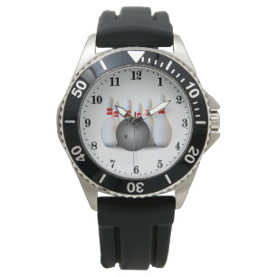 Cool Bowling-liefhebbers voegen de naam Watch toe Horloge