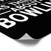 Cool Bowling voor mannen Bowler reservee me Bowlin Poster (Hoek)
