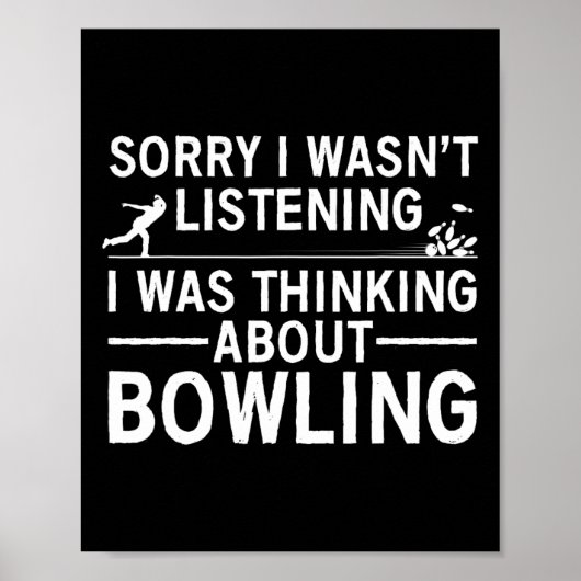 Cool Bowling voor mannen Bowler reservee me Bowlin Poster (Voorkant)