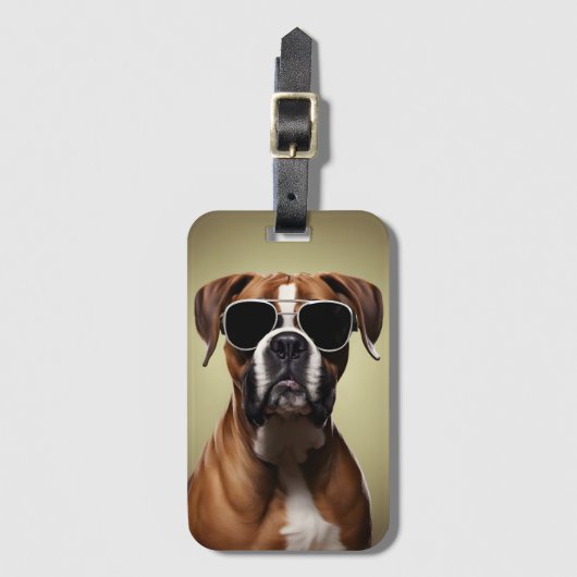 Cool Boxer Dog Bagagelabel (Voorkant (verticaal))