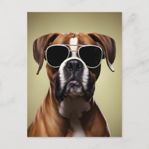 Cool Boxer Dog Briefkaart