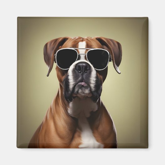 Cool Boxer Dog Magneet (Voorkant)