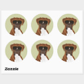 Cool Boxer Dog pour Amoureux de les chiens Sticker (Feuille)