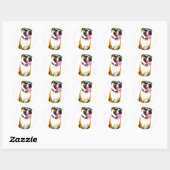 Cool Boxer Dog Ronde Sticker (Vel)