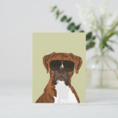 Cool Boxer Dog voor Hondenliefhebbers Briefkaart (Staand voorkant)
