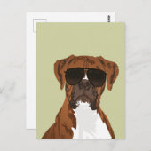 Cool Boxer Dog voor Hondenliefhebbers Briefkaart (Voorkant / Achterkant)
