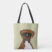 Cool Boxer Dog voor Hondenliefhebbers Canvas tas (Achterkant)