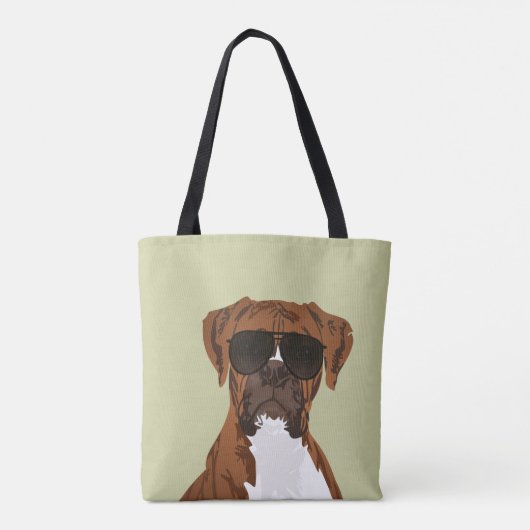 Cool Boxer Dog voor Hondenliefhebbers Canvas tas (Achterkant)