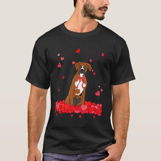 Cool Boxer Valentijnsdag Dog T-shirt (Voorkant)