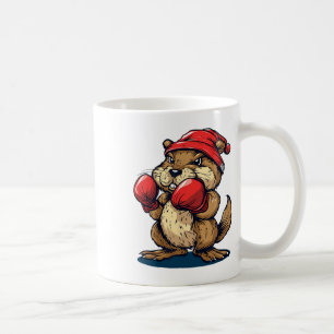 Cool Boxing Beaver met handschoenen voor een knock Koffiemok