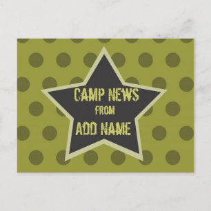 Cool Boy Customizable Camp Postcard Briefkaart