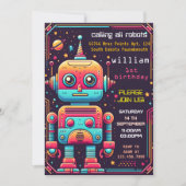 Cool boy schattig Speelgoed grappige robot eerste  Kaart (Voorkant)