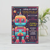 Cool boy schattig Speelgoed grappige robot eerste  Kaart (Staand voorkant)