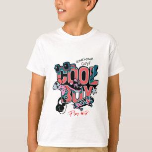 Cool Boy Typografie met stijlvolle iconen van Hobb T-shirt