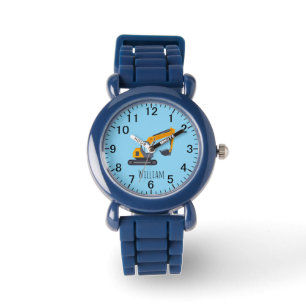 cool boys constructie graaftruck voeg naam toe horloge