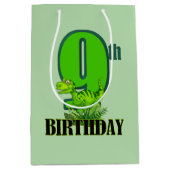 Cool boys dinosaurus feest 9e medium cadeauzakje (Voorkant)