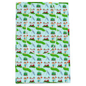 Cool Boy's Golfing Thema Verjaardagsfeest Medium Cadeauzakje (Voorkant)