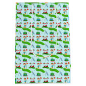 Cool Boy's Golfing Thema Verjaardagsfeest Medium Cadeauzakje (Achterkant)