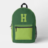 Cool Boys Groene Sport Monogram Bedrukte Rugzak (Voorkant)