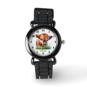 Cool boys highland koe naam toevoegen horloge