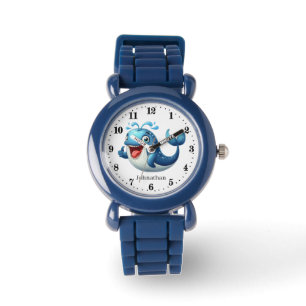 Cool boys kinder walvis naam toevoegen horloge