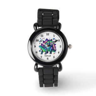 Cool Boys Kosmische Dinosaurus voeg naam toe Horloge