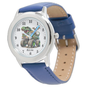 Cool boys monster truck naam toevoegen horloge