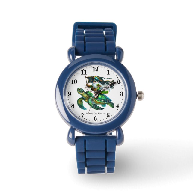 Cool boys pirate naam toevoegen horloge (Voorkant)